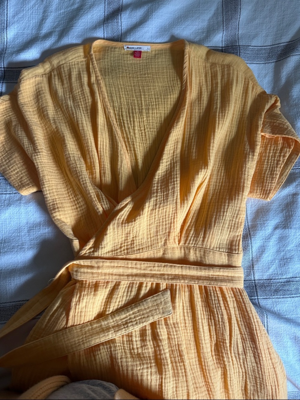 Marine Layer Women's Maxi Wrap Dress — Yellow